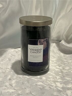 Yankee Candle Midsummer's Night Jar Candle - Black with Silver Lid